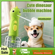 SPR♘Electric Shampoo Dispenser for Dog And Cat Bath Dinosaur Shape 2-in-1 Dog Soap Holder Rechargeab