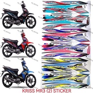 MODENAS KRISS MR3 EURO 3 BODY COVER STICKER STRIPE COVER SET (2) RED BLACK BLUE KRISS110 110 EURO3