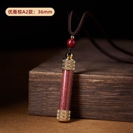 COD Genuine Natural Ore Cinnabar Rough Stone Powder Pendant Birth Year Necklace Amulet Pendant Cryst