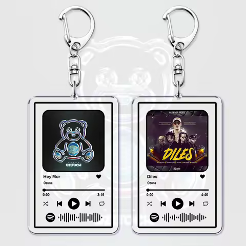 Popular Puerto Rico Singer Ozuna Keychain for Women Accessories Reggaeton Music Hey Mor Keying Jewel