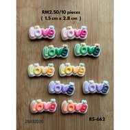 RM2.50/ 10 pieces @ 25 cents: RS-662 - Resin - Glossy - 1.5 cm x 2.8 cm