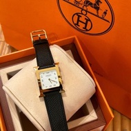 Hermes  Heure H Watch，small model 25mm，愛馬仕h手錶金色/銀色錶盤