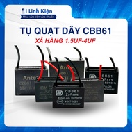[SALE] Good quality CBB61 fan capacitor wire 1.5uf 2uf 3uf 4uf 400/450VAC