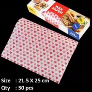 Wax Paper Wrapper Bungkus Makanan Wax Paper Sandwich Burger Roti Nasi