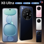 High Quality X8 Ultra New Smartphone 4G/5G Smooth Network Memory 8GB+256GB Battery 8000Mah Android 1