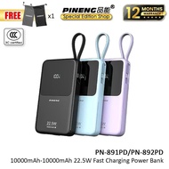 【3C Certified】Pineng PN891 10000mAh Powerbank 22.5W Fast Charging Power Bank Pineng PN892 20000mAh P