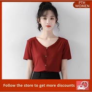 22708 Cardigan blazer for women knitted blouse short sleeve korean fashion