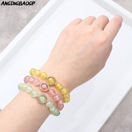 ANGINGBAOGP Korean Daisy Bracelet, Elastic Multicolor Bohemian Bracelet,  Lucky Handmade Bracelet Bo