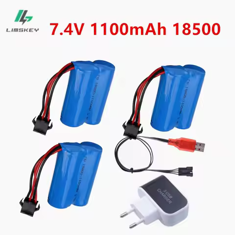 18500 7.4V 1100mAh Lipo battery 7.4V rechargeable battery with SM-4P Plug For UDI001 HQ960 HJ808 HJ8