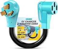 NEMA 10-50P to 14-50R EV Charger Adapter Cord, 50Amp Plug to 4 Prong Female, for Level 2 EV Charging