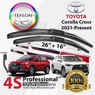 TOYOTA Corolla Cross 4S Professional™ Teflon Silicone Series Wiper Blades (1 pair) - 1 Year Warranty