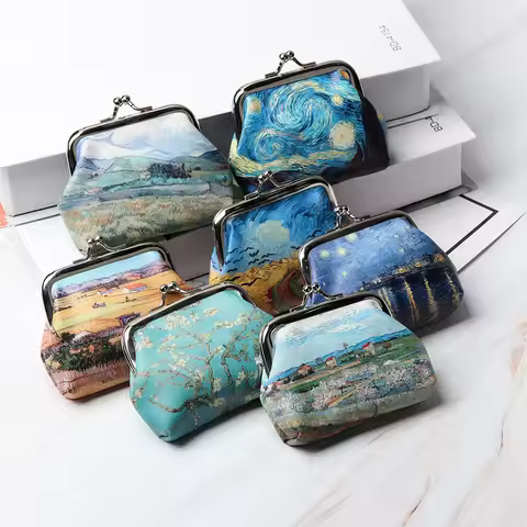 Small Wallet Women Mini Printing Coin Purses Hasp Cash Card Handbags Clutch Money Change Bag Famous