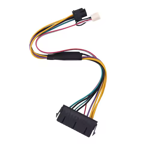 5X ATX PSU Power Supply Cable Pcie 6 Pin To ATX 24 Pin Power Supply Cable 24P To 6P For HP 600 G1 60