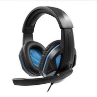 全城熱賣 - MIMD電腦頭戴式耳機有線帶麥臺式電競PS4/5相容遊戲耳麥(藍色）