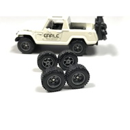 Z204 # Tayar Getah Rubber Wheels 1/64 Hot wheels Fifteen52 Turbomac 4x4 OFFROAD Grey Long Axle