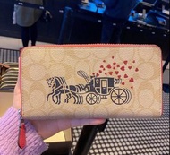 ［🇺🇸COACH 美國100%正品］91571 新款愛心大馬車塗鴉款皮夾 女長夾