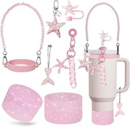 VirgoCCY Ocean Beach Themed Stanley Cup Accessories Set 30 oz | 40 Oz, Includes 0.4in Straw Cover, W