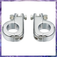 [P K A M] 1.25 Inch Highway Guard Foot Peg Clamp Mount Kit for Yamaha Engine Crash Bars(Silver)