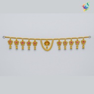 Lotus Gold Mangalsutra Decorative Wall Hanging – Indian Festival Necklace Design with Beads & Charms
