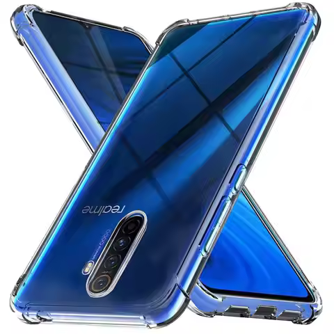 Transparent Soft Case For Realme X2 Pro Reinforced Corners Silicone Cover For Realme 6 6i XT c2 Bump