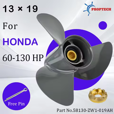 13x19 Outboard Propeller For Honda 60 75 90 115 130 hp Boat Motor Aluminum Alloy Engine Part 3 Blade