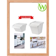 Trash sorting bin with lid SORTERA Waste sorting bin with lid, white, 37 l 60 l/