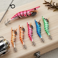 Glowing Wooden Eging Lure for Squid & Cuttlefish, Big Eye & Umbrella Hook, Saltwater Ready