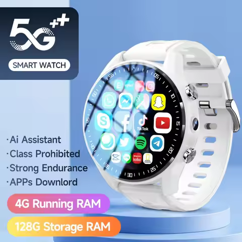 2024 4G Smart Watch SIM Card Dual Camera Video Calls 128GB Storage with Wifi GPS Waterproof Google P
