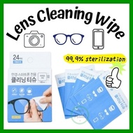 KOREA 🇰🇷 Lens Cleaning Wipe 24s Anti Fog Wipes For Glasses / Camera Lens Wipe / Phone Cleaner Wipe
