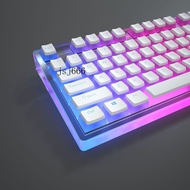 ((Only Keycaps, Not Keyboards) Popular Double Leather Milk Pudding Transparent Keycaps Closed Two Co
