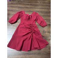 2hand. red flared dress under 48kg. k22b