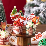 Christmas Cupcake Cupcake Cup Oven Dedicated Cup Muffin Cake Tray Wheat Muffin Cup Baking Mold