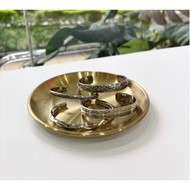BEAMS HEART Metal Bracelet Retro Pattern Silver Made In Japan [Peter Pan]