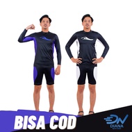 Jumbo men's swimwear Set | Men's long sleeve swimsuit and short adult swim trunks