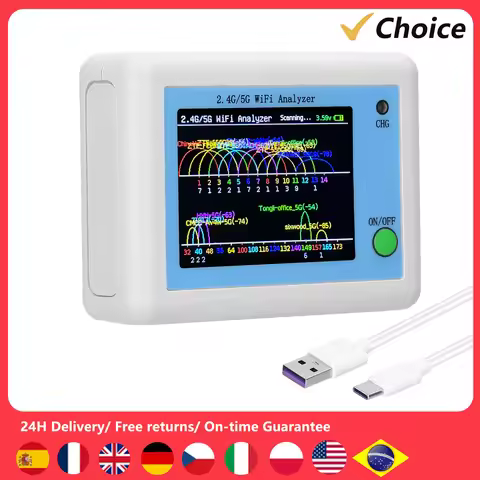 WIFI Signal Scanner 2.4G/5G WIFI Signal Usage Analyzer Router Management Assistant with 2.4inch Colo