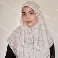 Jilbab Hijab Segiempat Jumbo 130x130 / Kerudung Motif Syari Motif Premium Sublime Lasercut