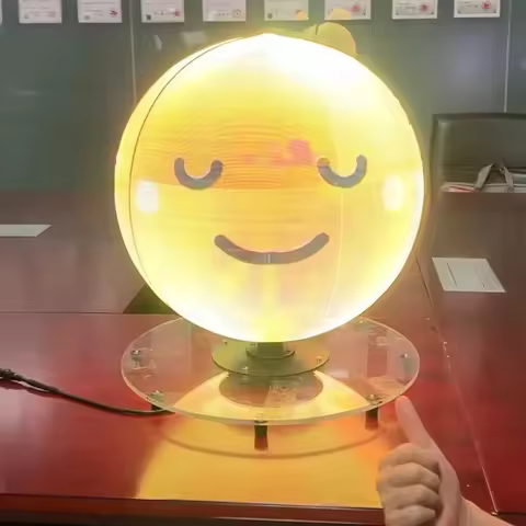 Advanced 50Cm Led Hologram Fan 360 Degree Mini Las Vegas Sphere Style Led Fan Projector Holographic 