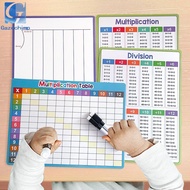 [Gazechimp] 4Pcs Times Table Dry Erase Division Multiplication Chart Whiteboard 8" x 11" for