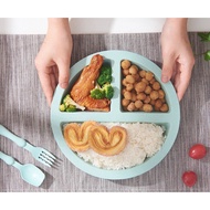 3 Section Eco Plate Set 3 in 1 Kids Plate Tableware Pinggan Makan Kanak-kanak Set Pinggan Diet Suku 