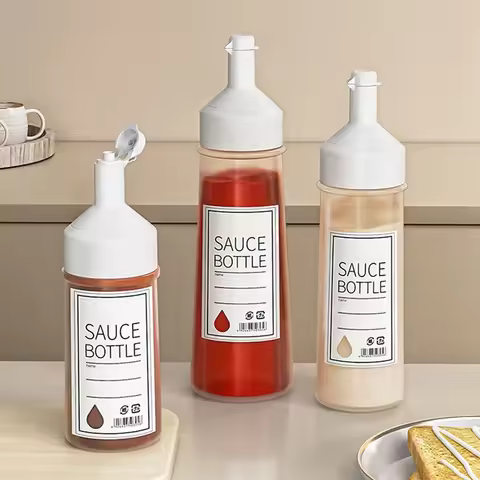 Food-Grade Sauce Bottle Seasoning Jar Multi-Purpose Dispensing Bottle, Salad Ketchup Sauce Bottle S