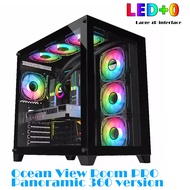 MINGSU Seaview room PROเคสคอมพิวเตอร์เคสคอมพิวเตอร์ATX Blackรองรับ 360 พัดลมระบายความร้อนน้ำRGBเคสคอ