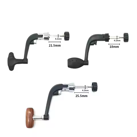 Metal Spinning Fishing Reel Wooden Handle Folding Rocking Arm Fishing Wheel Spinning Wheel Fishing A