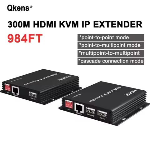 300M HDMI KVM IP Extender Via Rj45 Ethernet Cat6 Cable HDMI Splitter Support Keyboard Mouse 1 TX To 