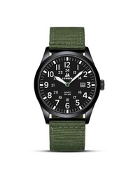 Biden男士手錶,尼龍錶帶,優雅明亮時尚,類比石英防水,休閒手錶
