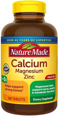 萊萃美鈣鎂鋅綜合錠 300錠 +維他命D3 Nature Made Calcium Magnesium Zinc