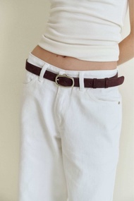 I AM Bradshaw Belt handcrafted suede leather เข็มขัดหนังเเท้ หนังกลับ