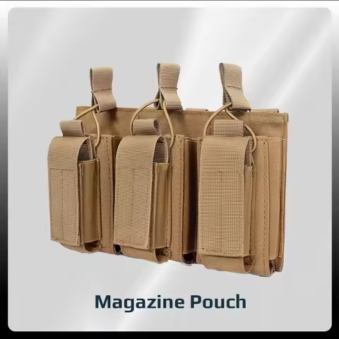 Triple Magazine Pouch Camouflage Universal Cartridge Holder Airsoft M4 Accessories 9Mm M14 M16 Ak Ar