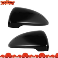 2 Pieces For Golf 7 Mk7 7.5 Gtd R for Touran L E-Golf Side Wing Mirror Cover Caps Bright Black Rearview Mirror Case Cover 2013-2017uejfrdkuwg