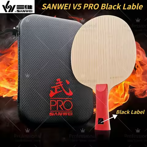 SANWEI V5 Pro Black Lable Table Tennis Blade 7-ply Pure Wood OFF+ Ping Pong Blade Offensive Attack w
