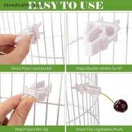STE 1Pc Small Pet Bird Food Holder Parrot Fruits Vegetables Clip Cuttlefish Bone  Device Clamp Bird Cage Accessories SG